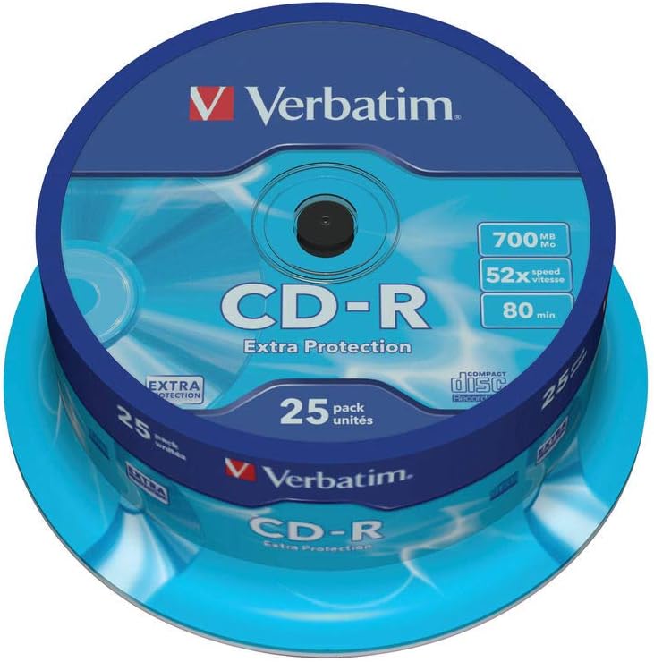 Verbatim CD-R 700MB 52x 25 pack on Spindle