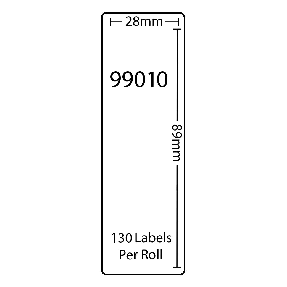 TechWarehouse 99010/S0722370 Compatible Dymo LW Address Label 28mm Single White Roll Compatible for Dymo