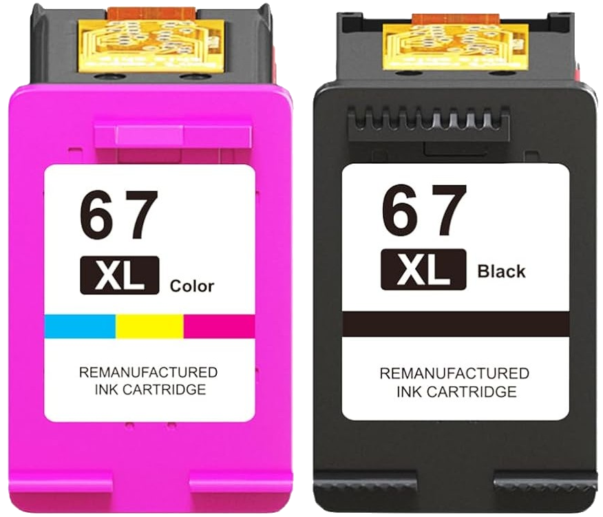 TechWarehouse 67XL Compatible Black + Colour Combo Set for HP Compatible for HP
