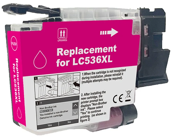 TechWarehouse LC536XLM Compatible High Yield Magenta Ink Cartridge Compatible for Brother