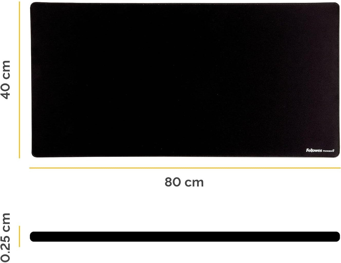 TechWarehouse Fellowes Breyta Large Desk Mat Black Fellowes