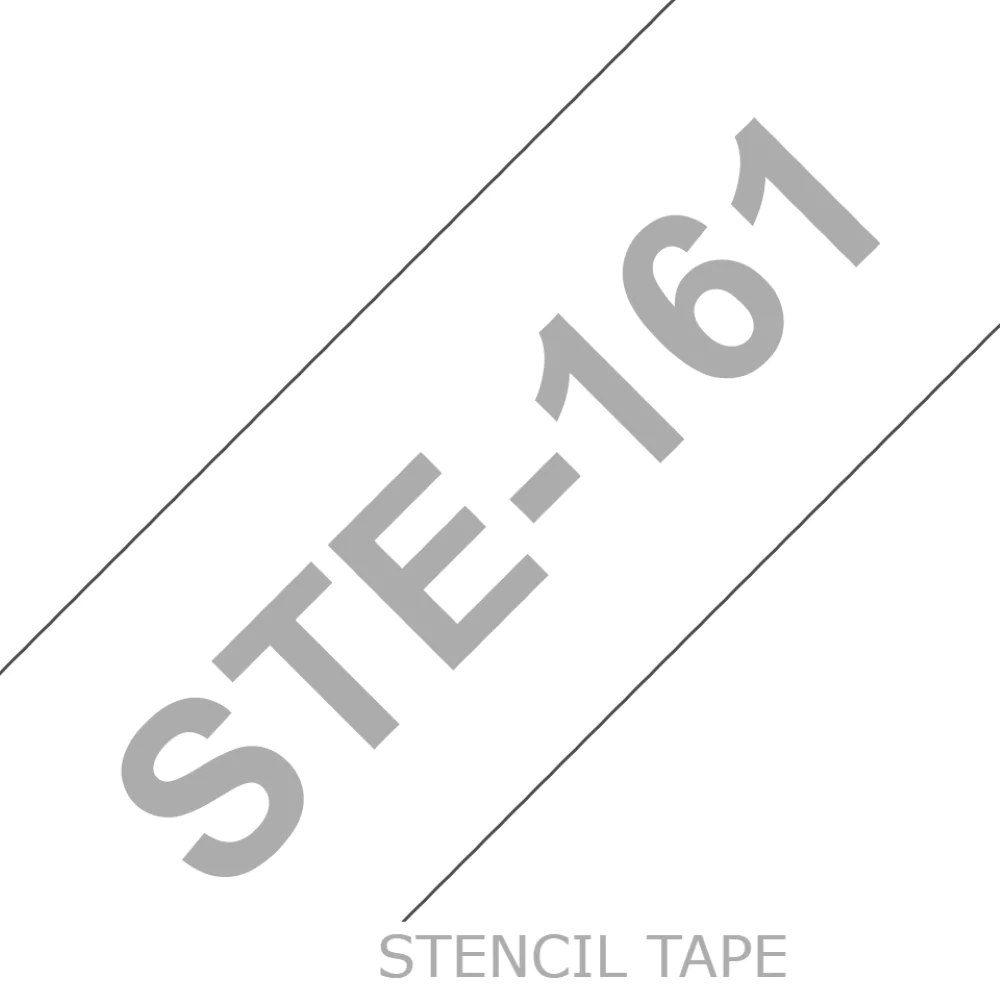STe-161 Brother 36mm x 3m Black Stencil Non Laminated Tape