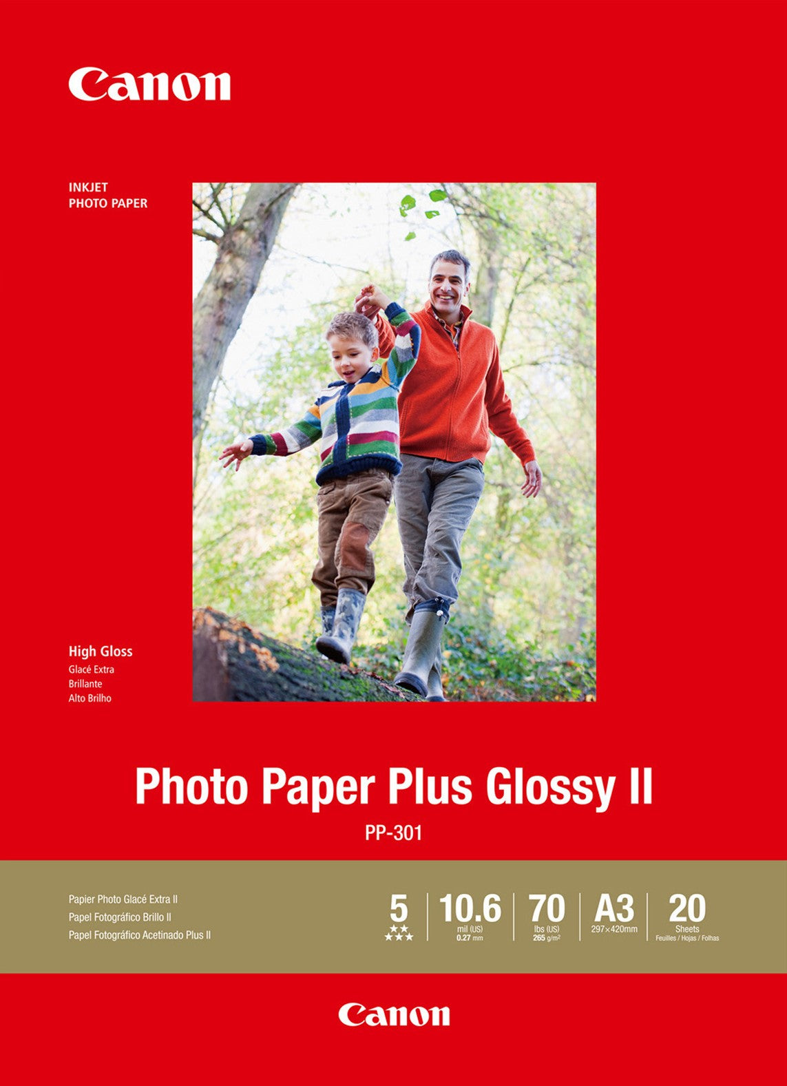TechWarehouse A3 265gsm Canon Photo Paper Plus Glossy 20 sheets Canon