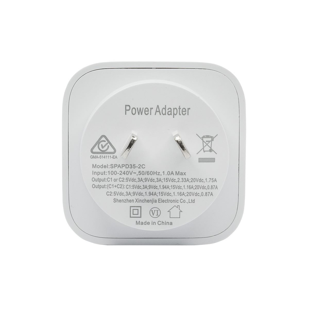 TechWarehouse DYNAMIX 35W Dual USB-C Wall Charger Dynamix