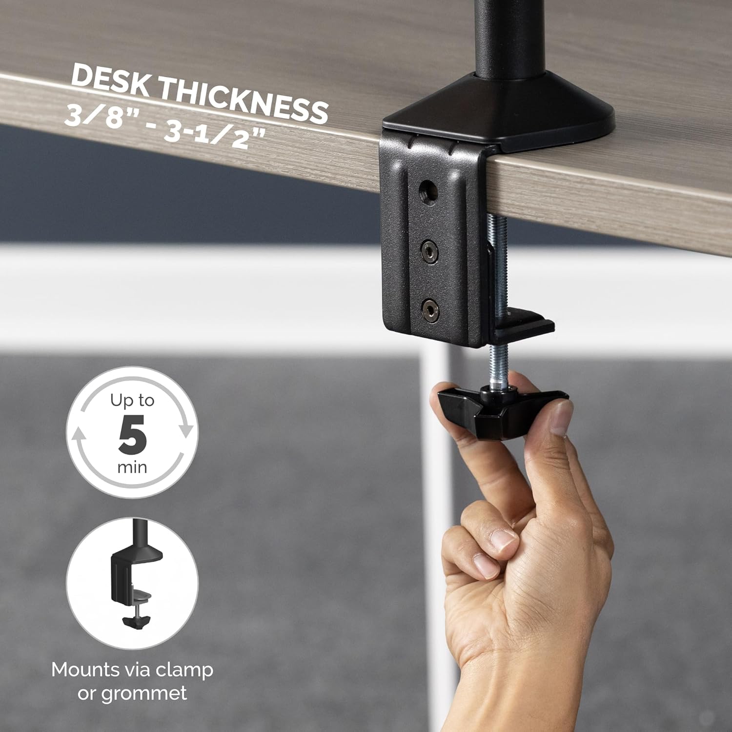 TechWarehouse Fellowes Reflex Desk Mount for Dual Monitor VESA 75x75 & 100x100 Fellowes