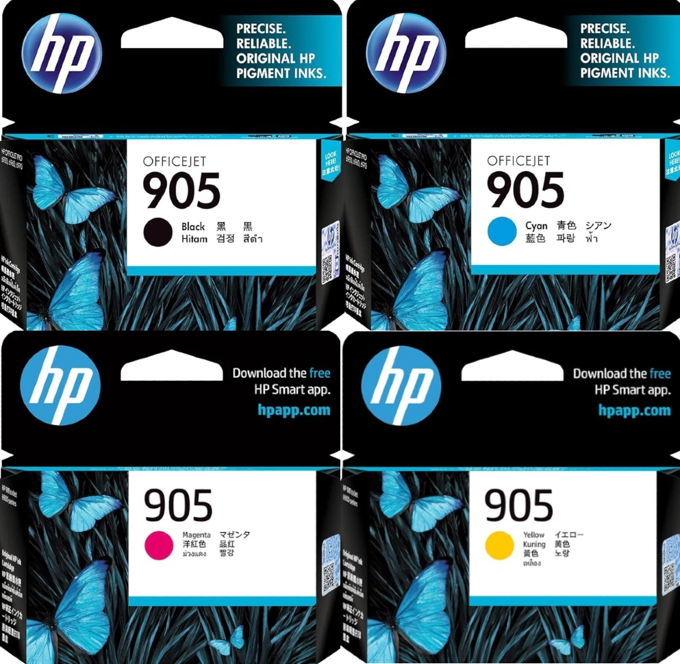 905 HP Set of 4 Inks (BK/C/M/Y)