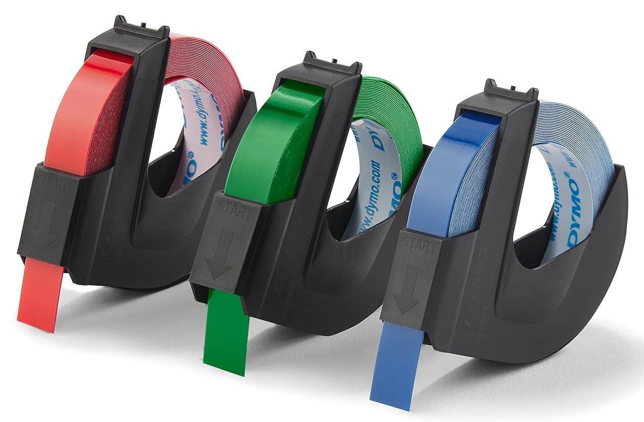 TechWarehouse 1741671 Dymo Coloured Embossing Tape 3 Pack 9mm x 3m Dymo