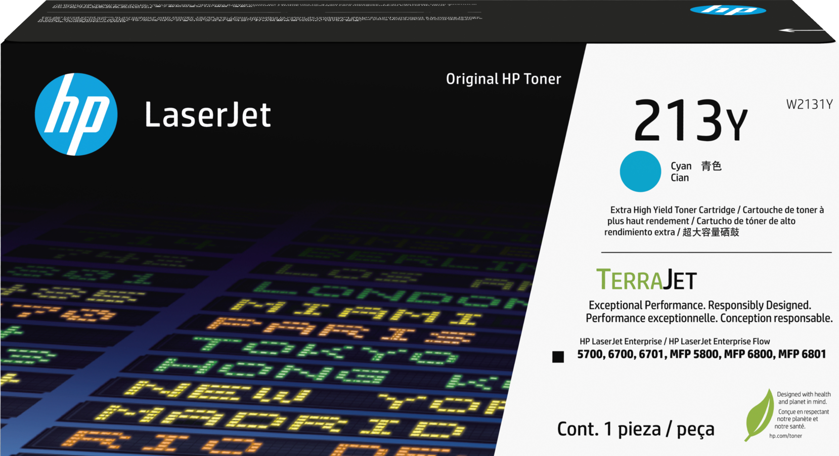 TechWarehouse 213Y HP Extra High Yield Cyan Toner Cartridge (W2131Y) HP