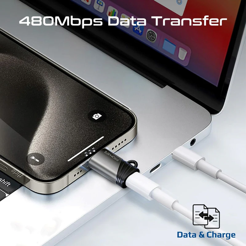 TechWarehouse Promate Lightning to USB-C Adaptor Promate