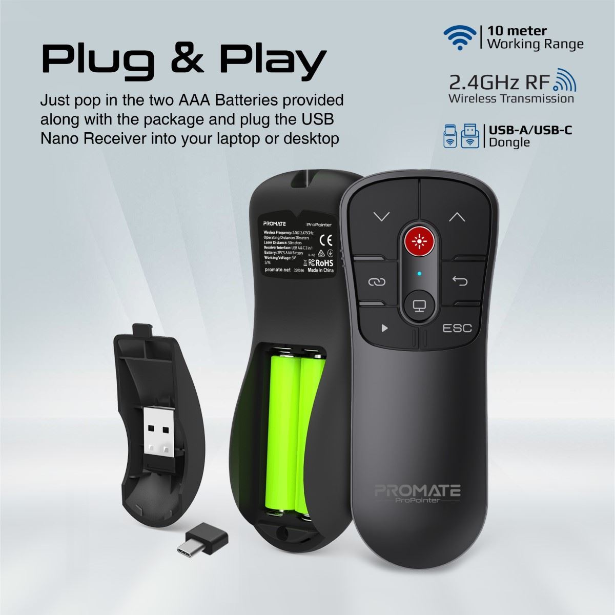 TechWarehouse Promate Red Laser Pointer Promate