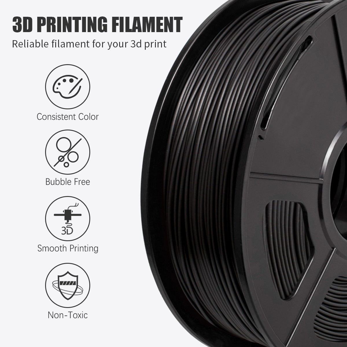 PETG Filament 1.75mm 1kg - Black