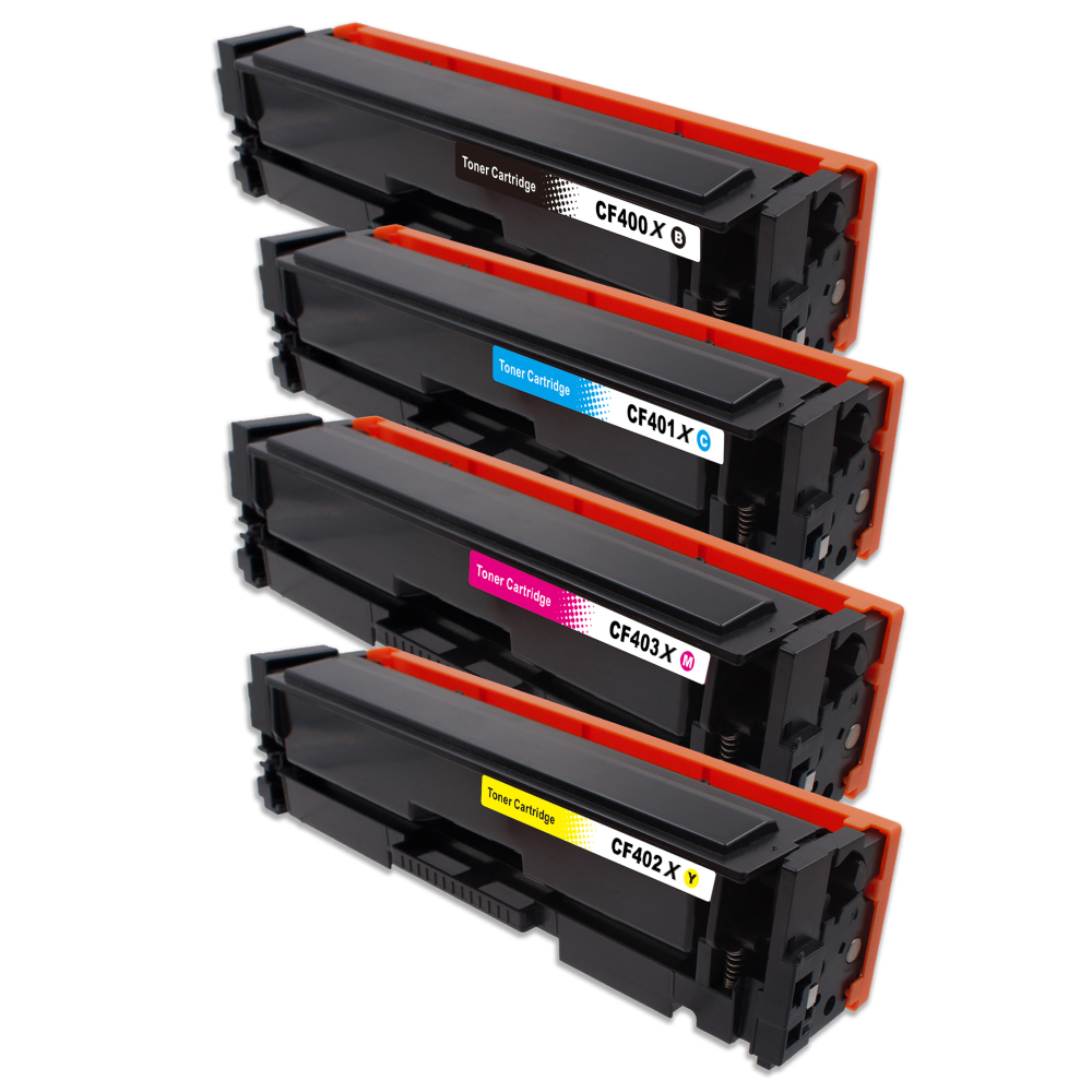 TechWarehouse 201X Compatible HP High Yield Set of 4 (CF400X - CF403X) Compatible for HP
