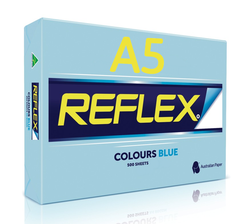 TechWarehouse A5 80gsm Blue Reflex Undertones  paper 500 sheets Reflex