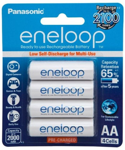 Eneloop 2000 mAh Rechargable AA Batteries 4 pack