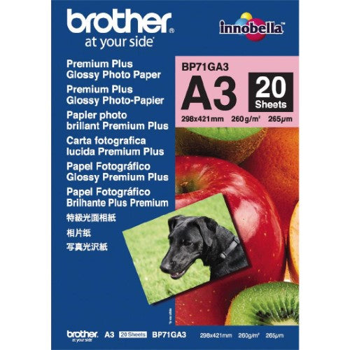 A3 260gsm Brother Glossy Photo Paper 20 sheets