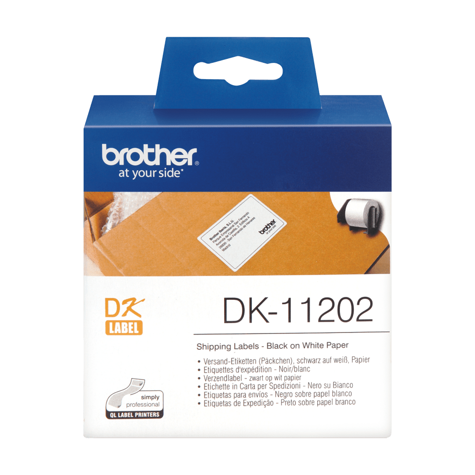 DK11202 Brother 62mm x 100mm White Shipping Labels 300 per roll