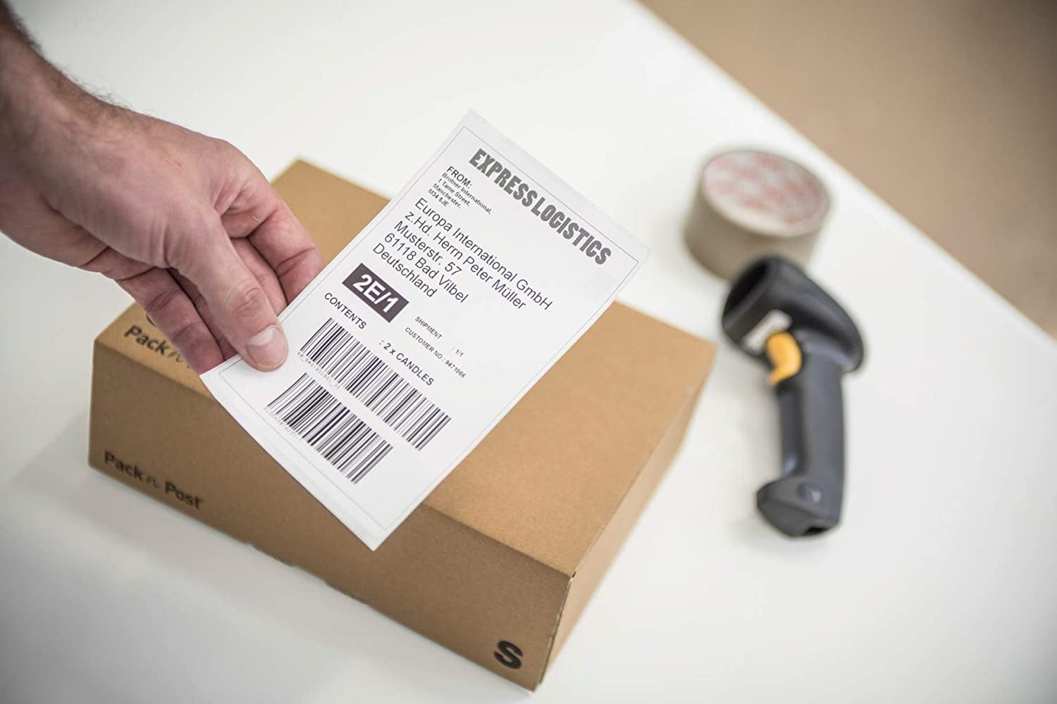 TechWarehouse DK11247 Brother 103mm x 164mm Large Shipping Labels 180 per roll Brother