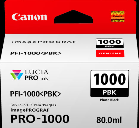 TechWarehouse PFI-1000PBk Canon Pigment Black Ink Tank Canon