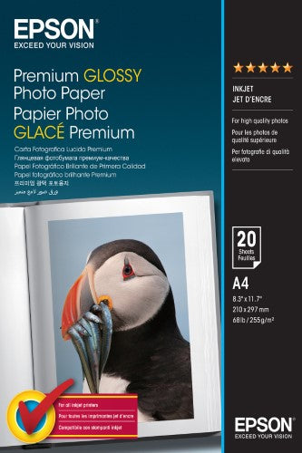 A4 255gsm Epson Premium Glossy Paper 20 sheets