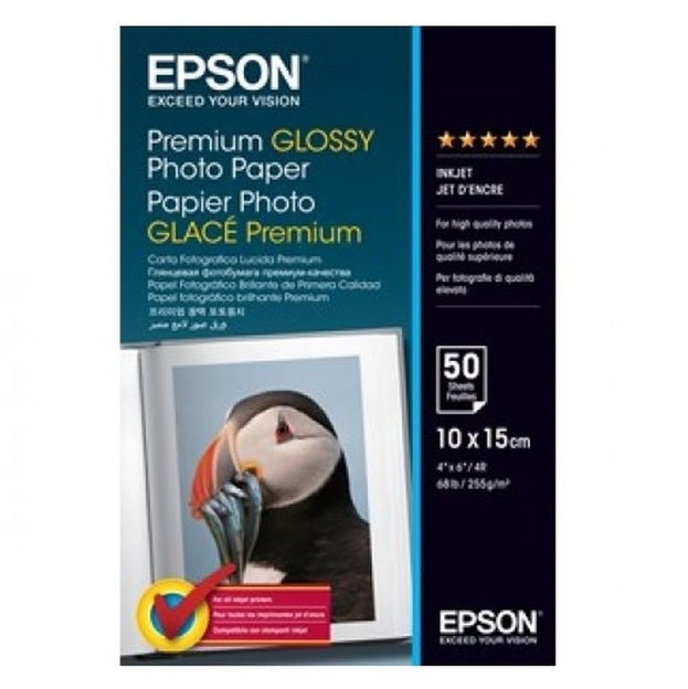 4x6 255gsm Epson Premium Glossy Photo Paper 50 sheets