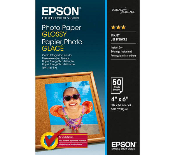 4x6 200gsm Epson Glossy Photo Paper 50 sheets