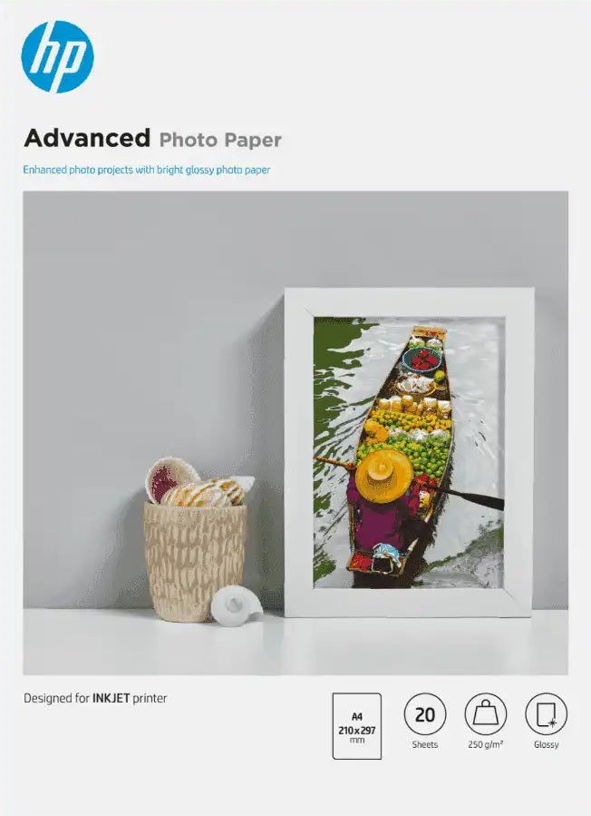 A4 250gsm HP Advanced Photo Paper 20 sheets