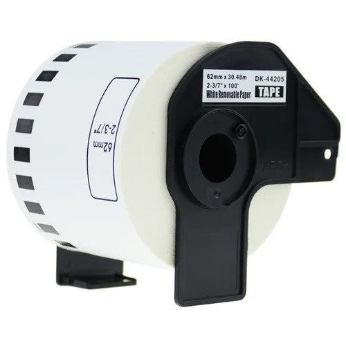 TechWarehouse DK44205 Compatible 62mm White Continuous Removeable for Brother Compatible for Brother
