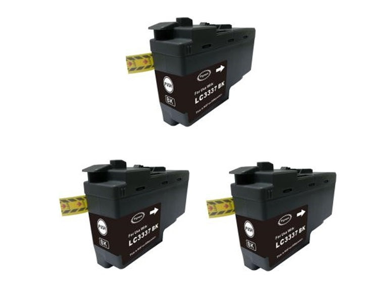 LC3337BK Compatible High Yield Brother Black Triple Set
