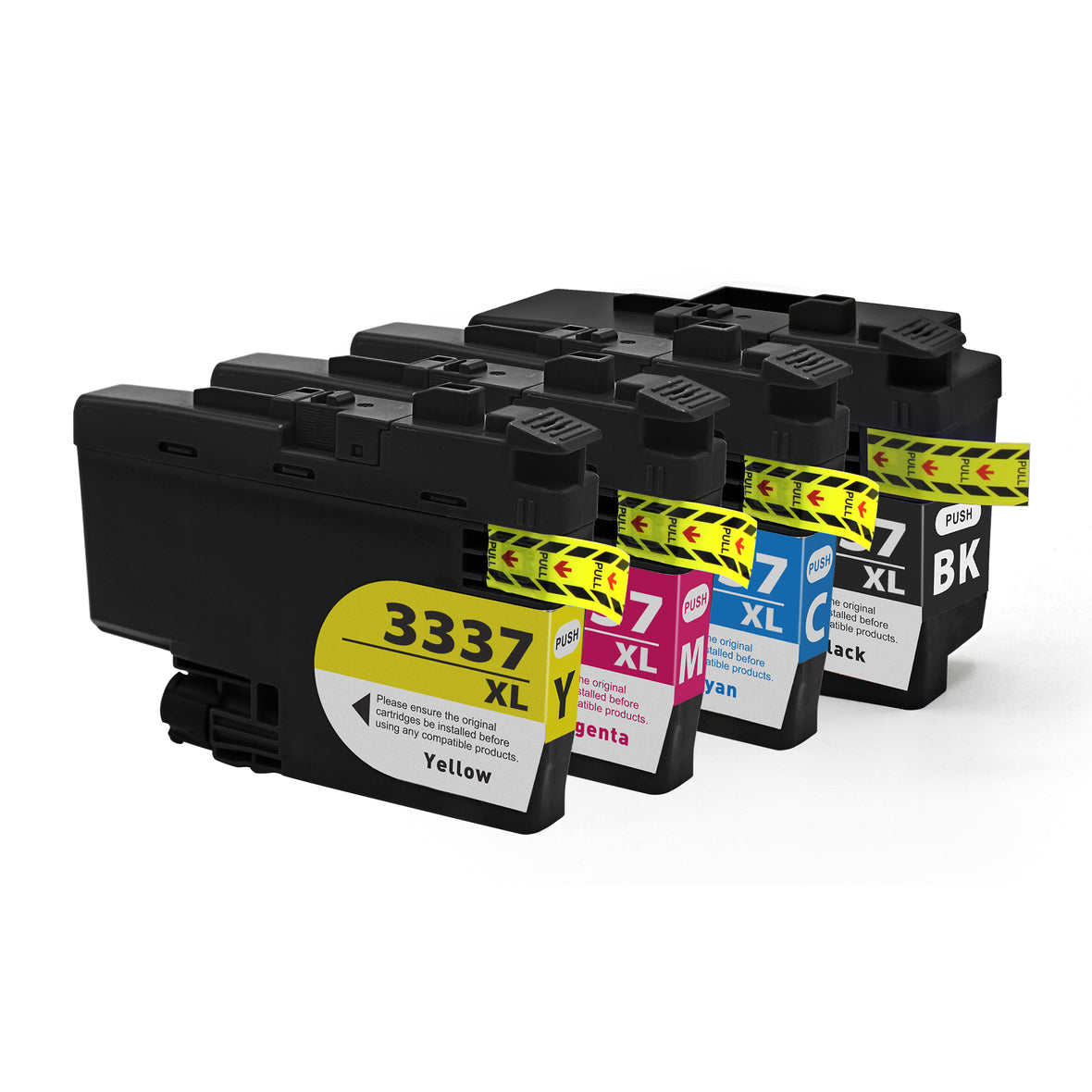 TechWarehouse LC3337 Compatible High Yield Set of 4 (Bk/C/M/Y) for Brother Compatible for Brother