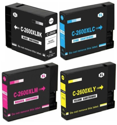 TechWarehouse PGI2600XL Compatible Canon High Capacity - Set of 4 Compatible for Canon