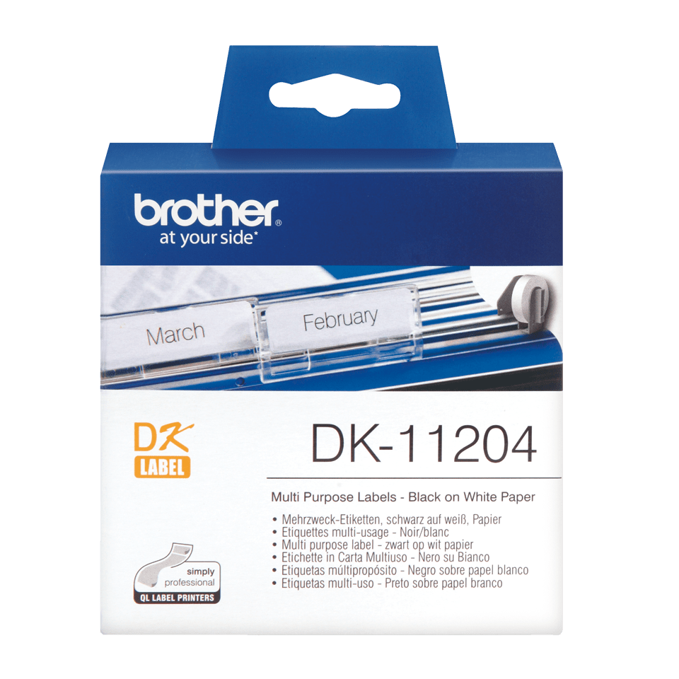 DK11204 Brother 17mm x 54mm Labels 400 per roll