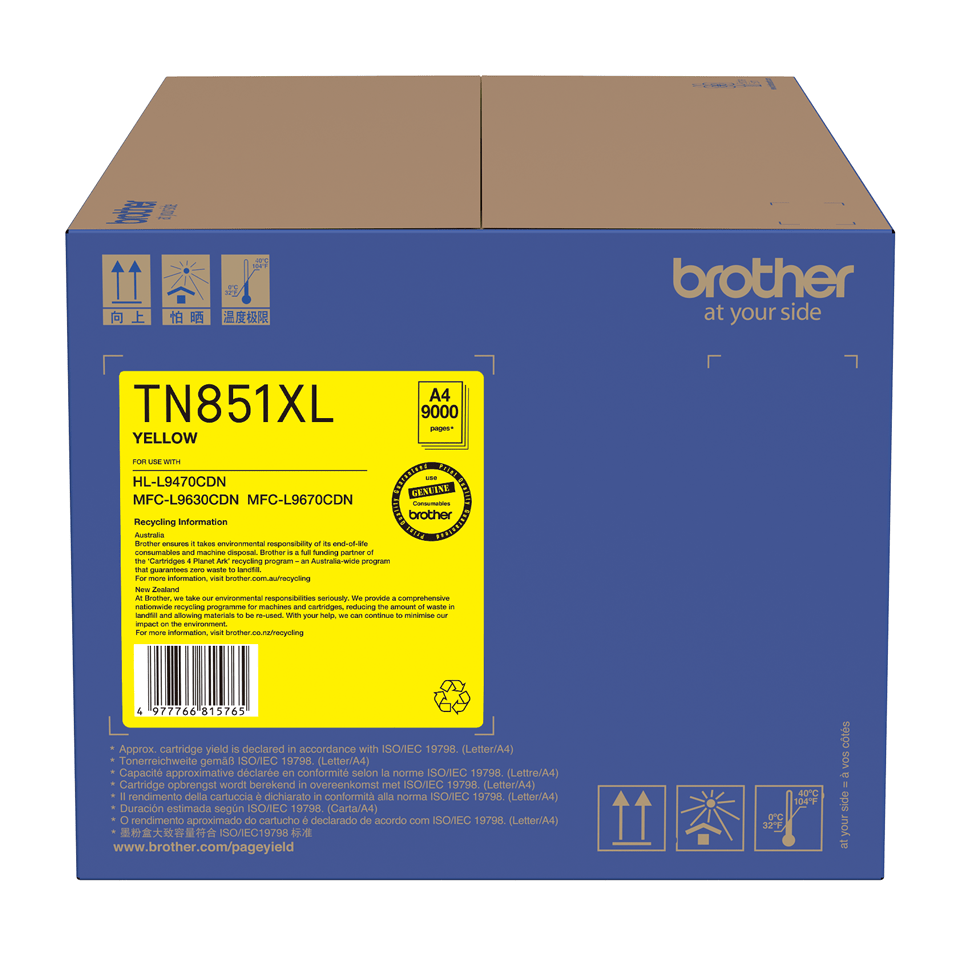 TN851XL Brother High Capacity Yellow Toner