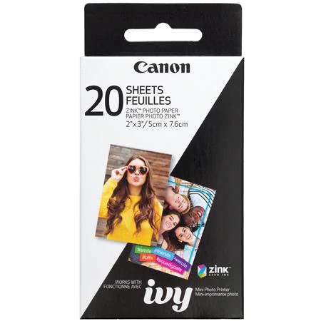 Canon ZINK Photo Paper for Canon Mini Photo Printer 20 Sheets