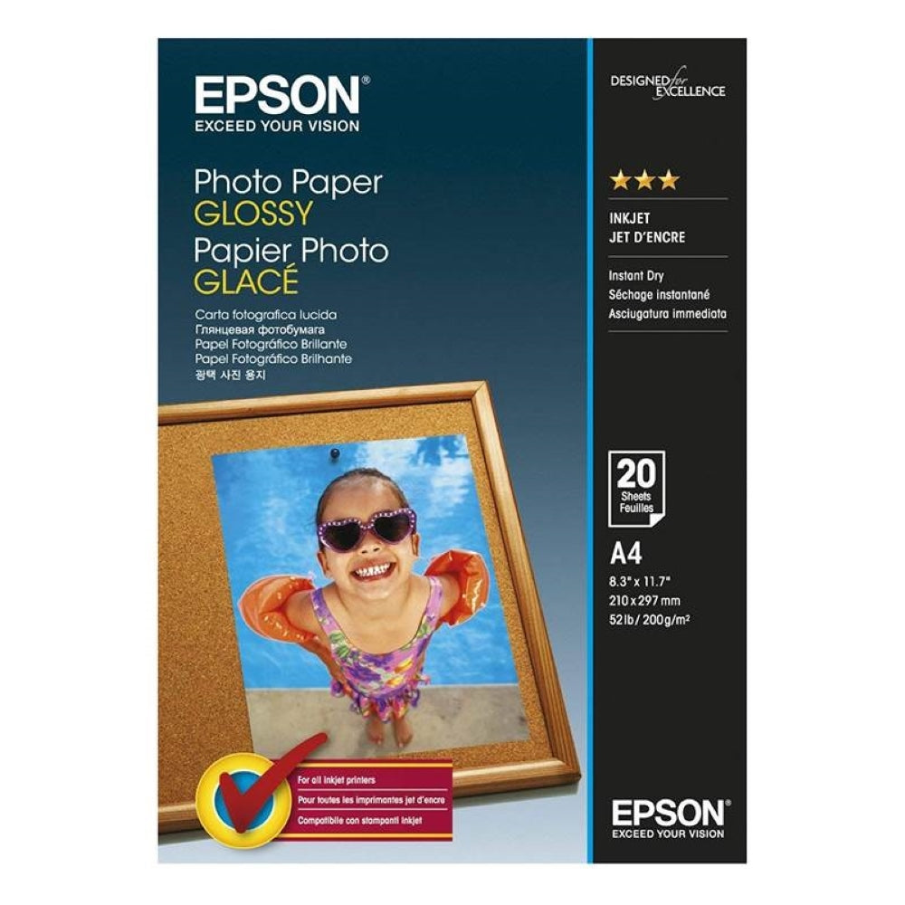 A4 Epson Glossy Photo Paper 20 sheets