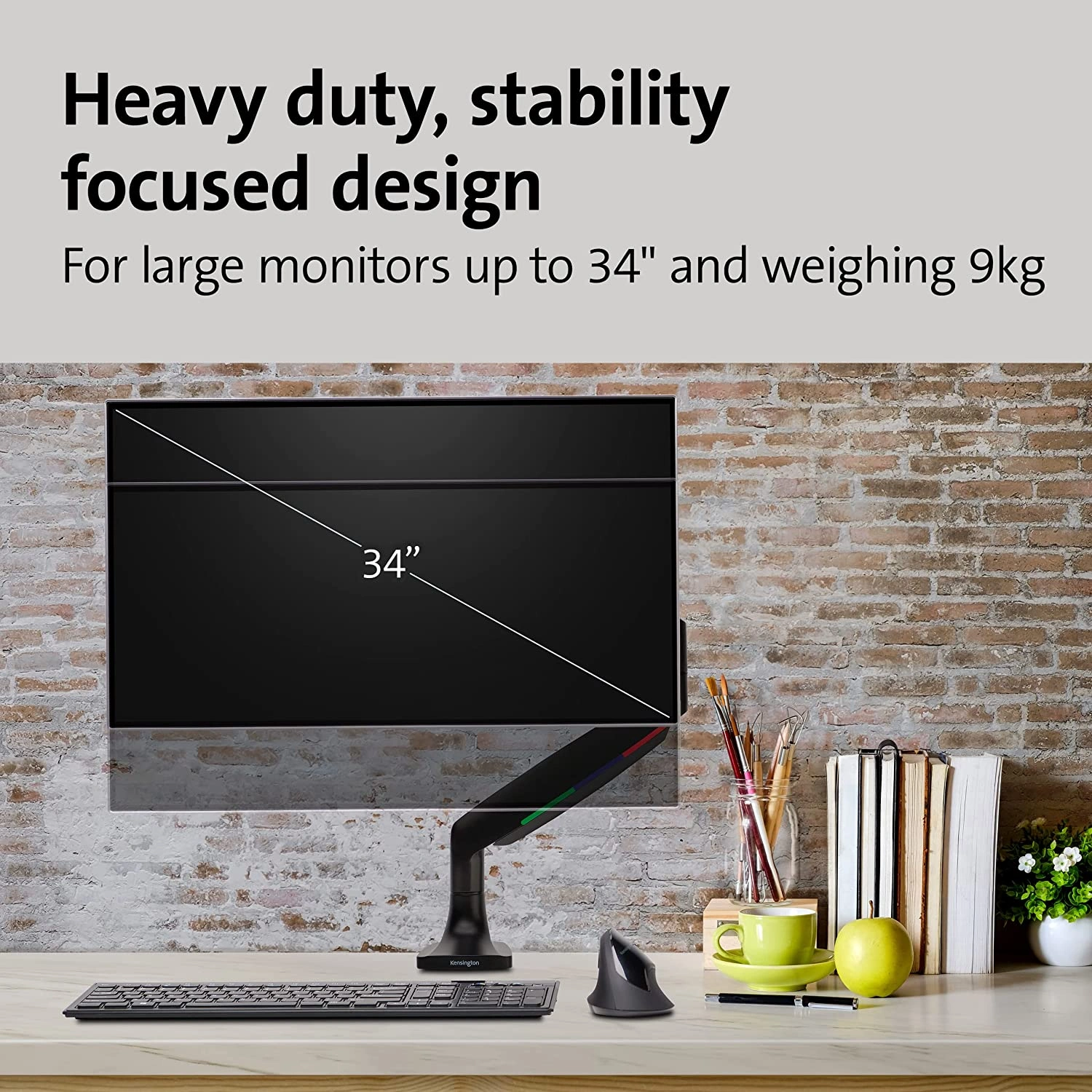 TechWarehouse Kensington SmartFit Mounting Arm for Single Monitor, VESA 75x75 & 100x100 Kensington