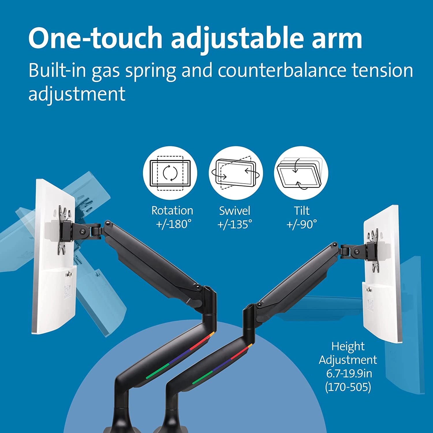 TechWarehouse Kensington SmartFit Mounting Arm for Single Monitor, VESA 75x75 & 100x100 Kensington