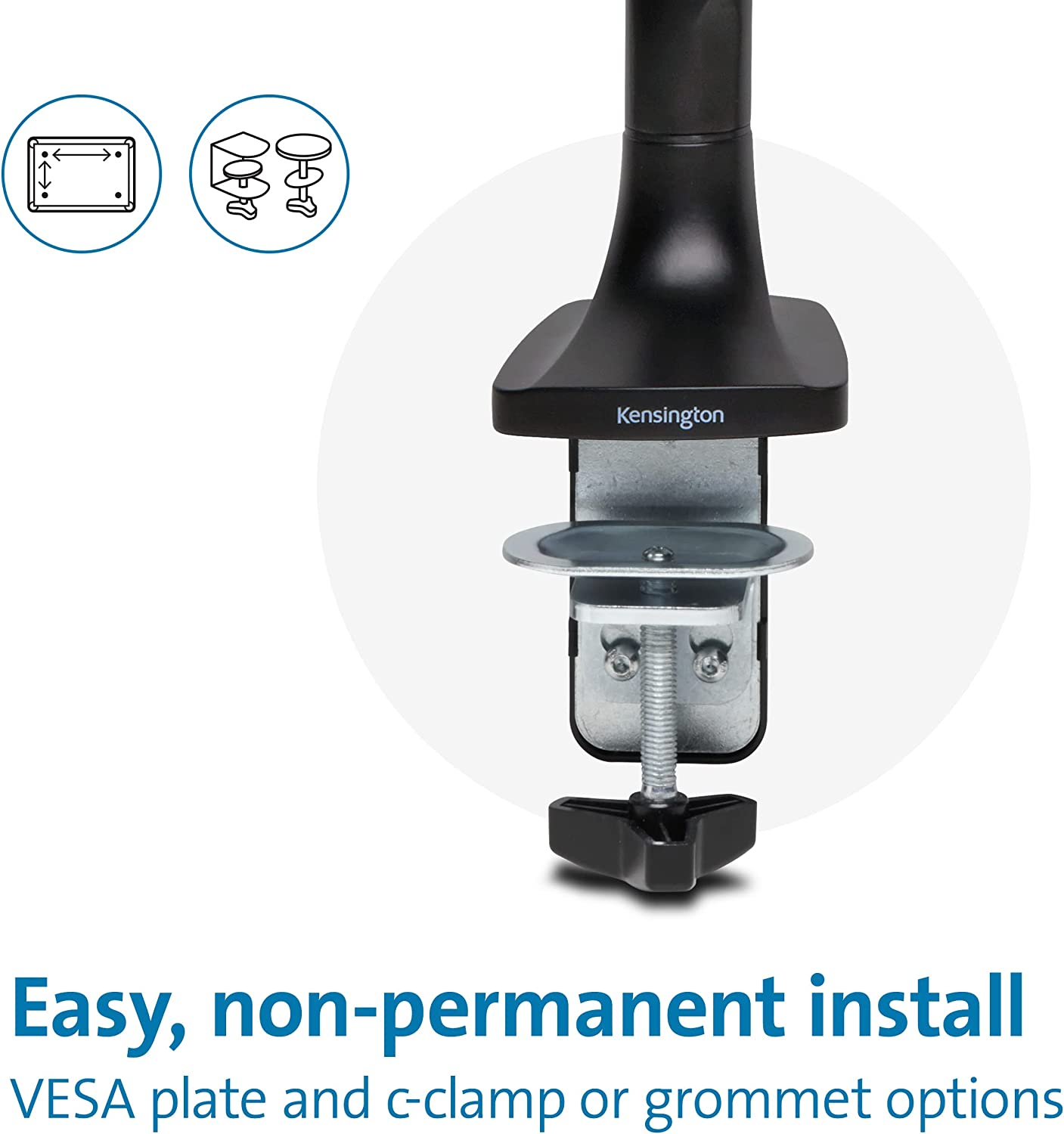 Kensington SmartFit Mounting Arm for Single Monitor, VESA 75x75 & 100x100