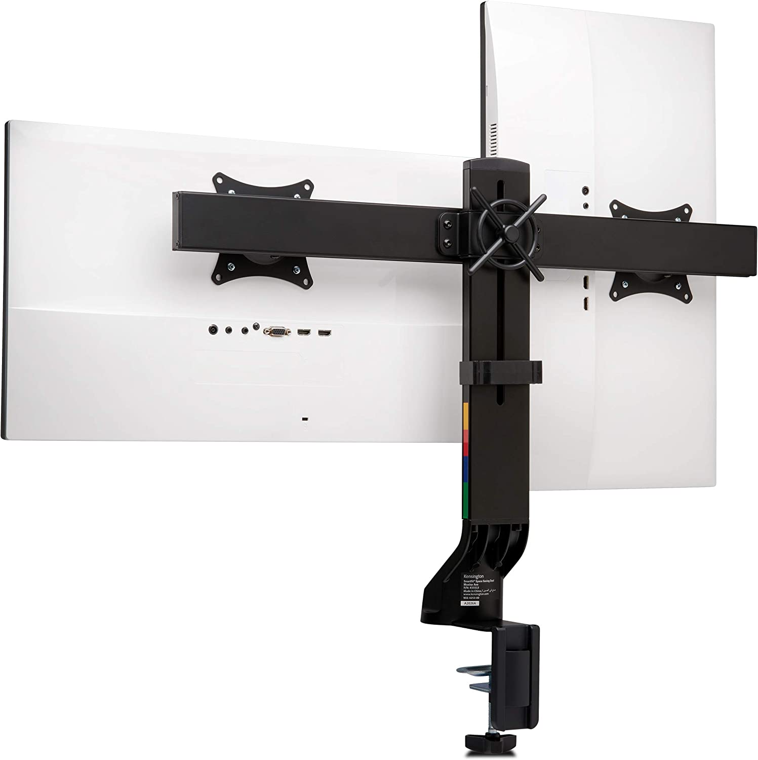 TechWarehouse Kensington SmartFit Shallow Desk Mount Dual Monitor, VESA 75x75 & 100x100 Kensington