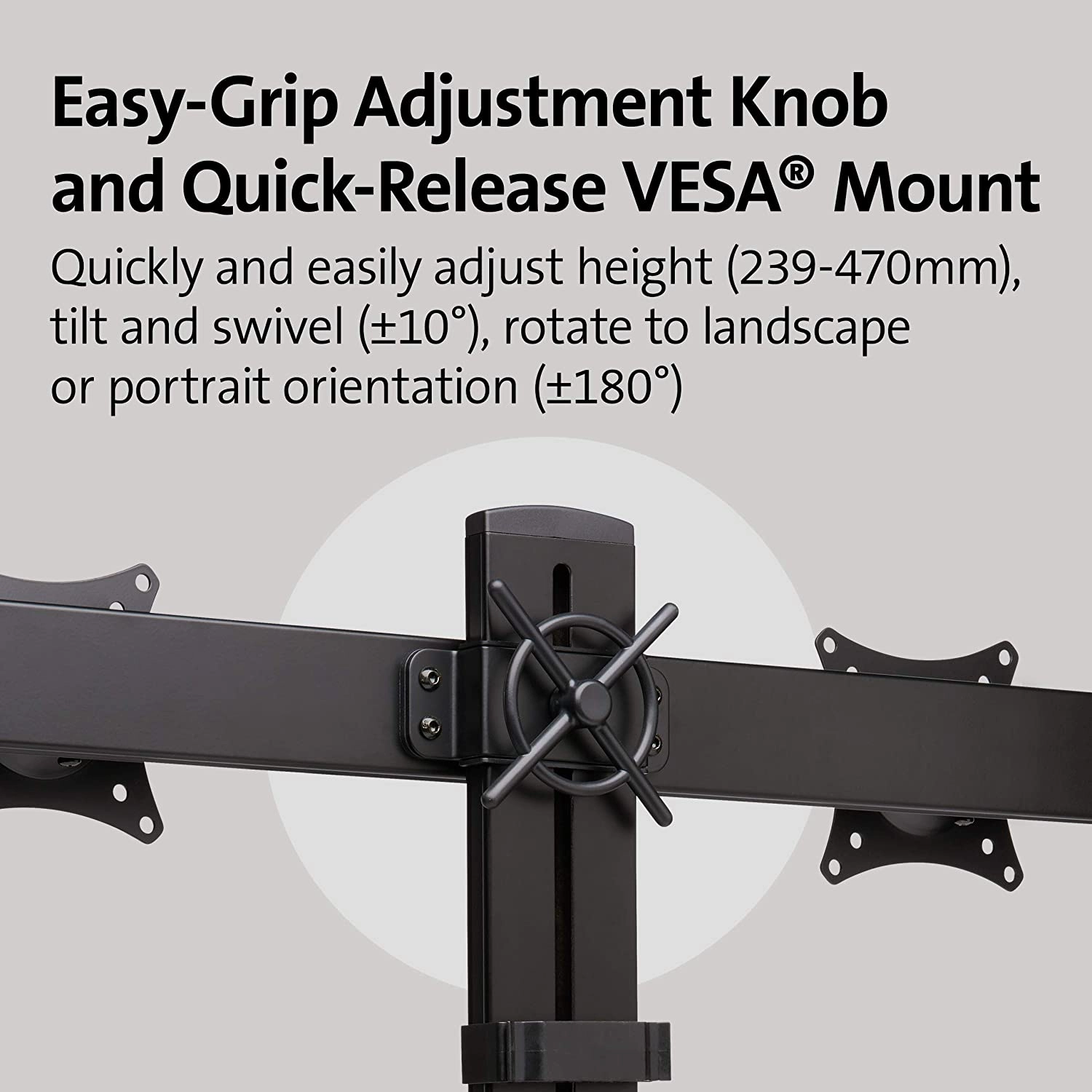 Kensington SmartFit Shallow Desk Mount Dual Monitor, VESA 75x75 & 100x100