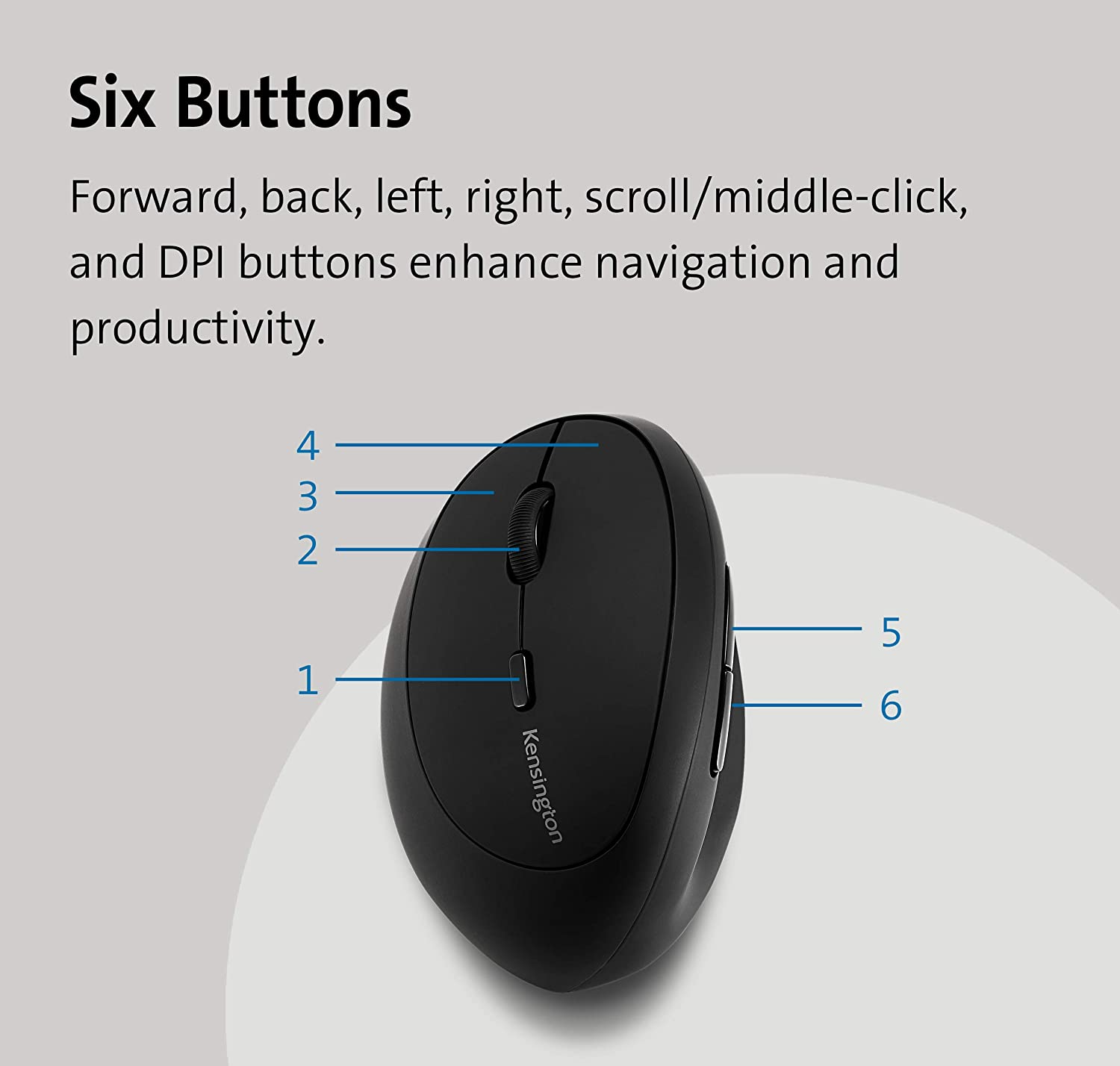Kensington Pro Fit Left-Handed Ergo Wireless Mouse (K79810WW