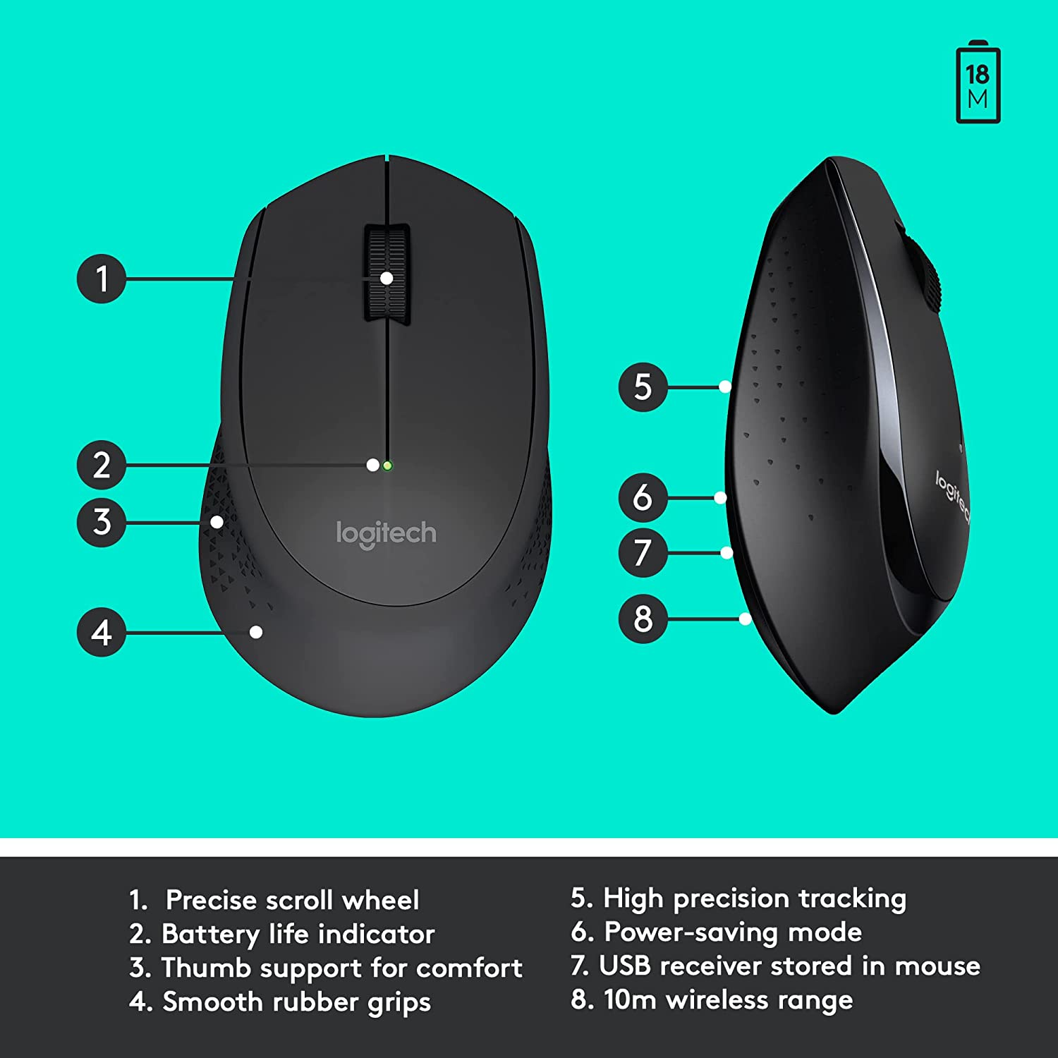 TechWarehouse Logitech MK345 Wireless Keyboard & Mouse Logitech