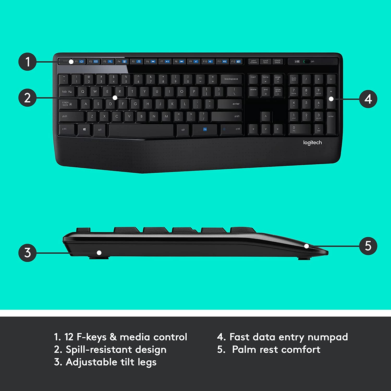TechWarehouse Logitech MK345 Wireless Keyboard & Mouse Logitech