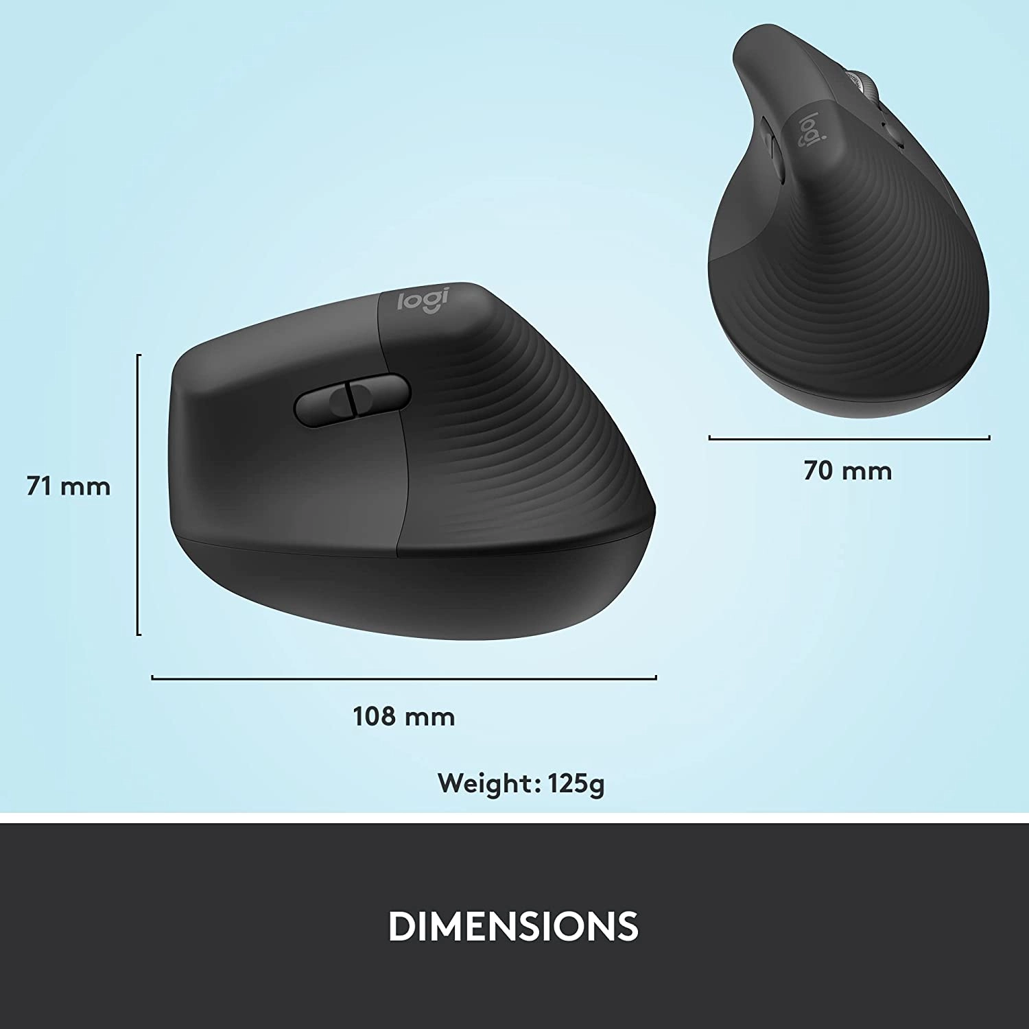TechWarehouse Logitech Lift Vertical Ergonomic Mouse Wireless Logitech