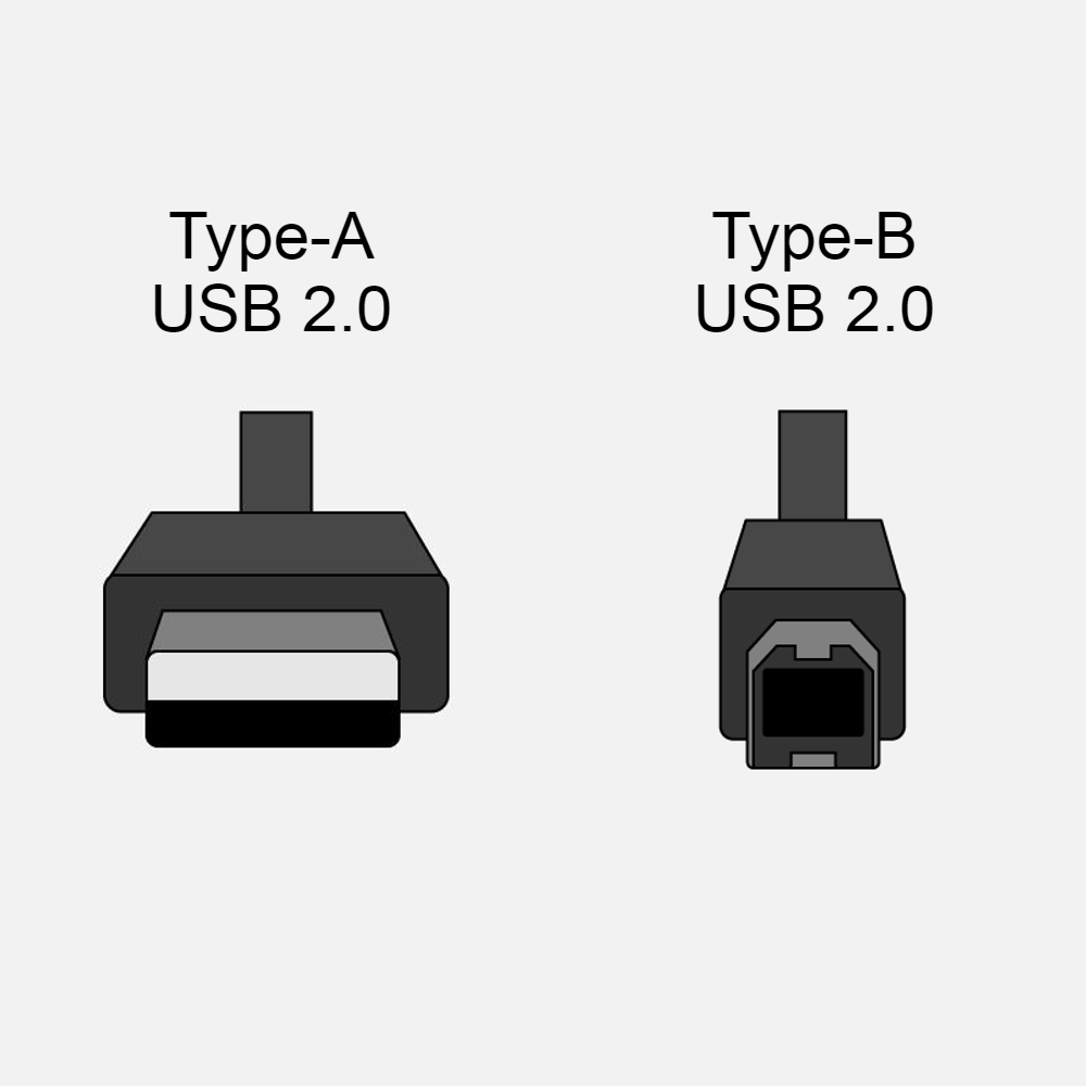 USB 2.0 Type A (M) to USB Type B (M) 1.8m Cable