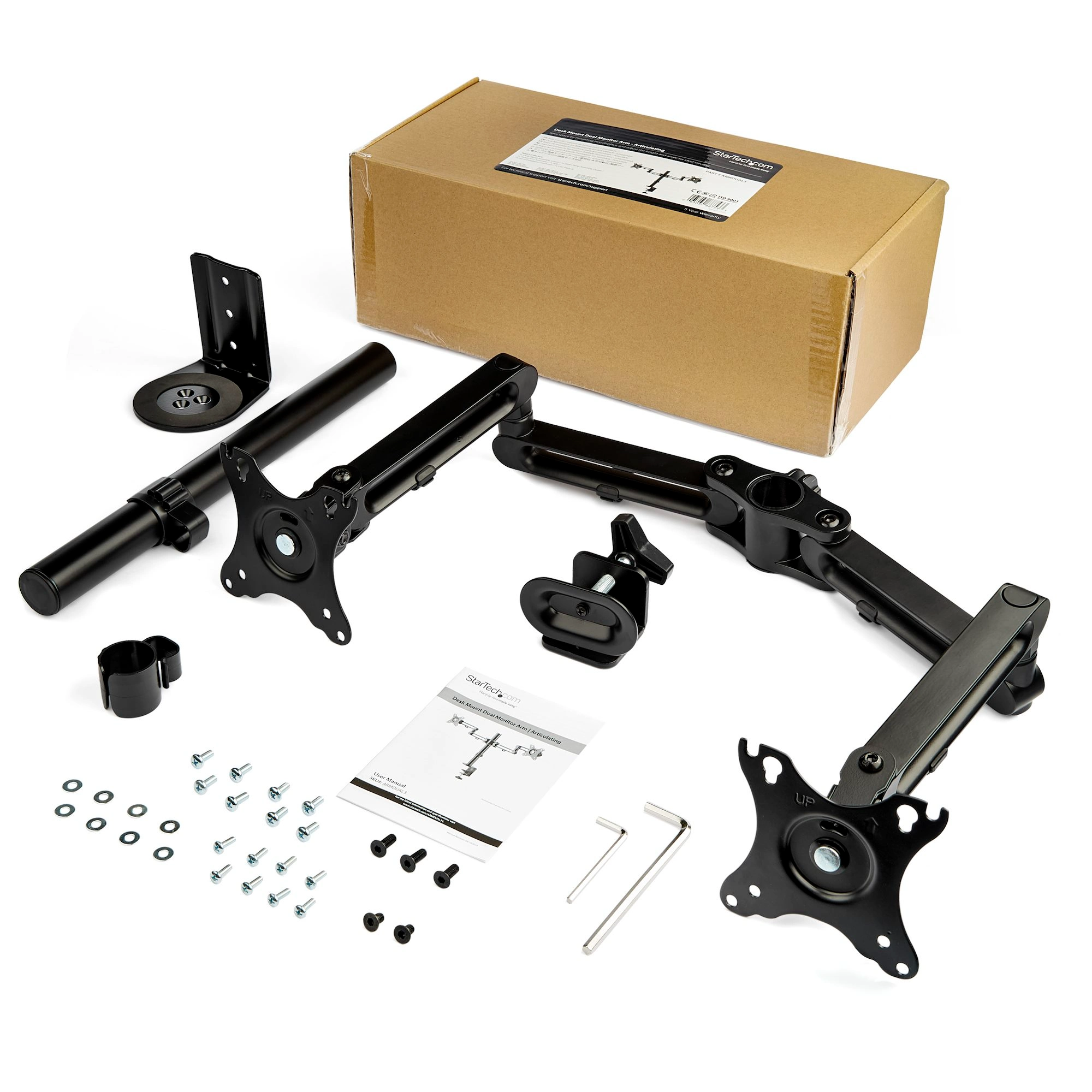 TechWarehouse StarTech Desk Mount Dual Monitor Arm, VESA 75x75 & 100x100 StarTech