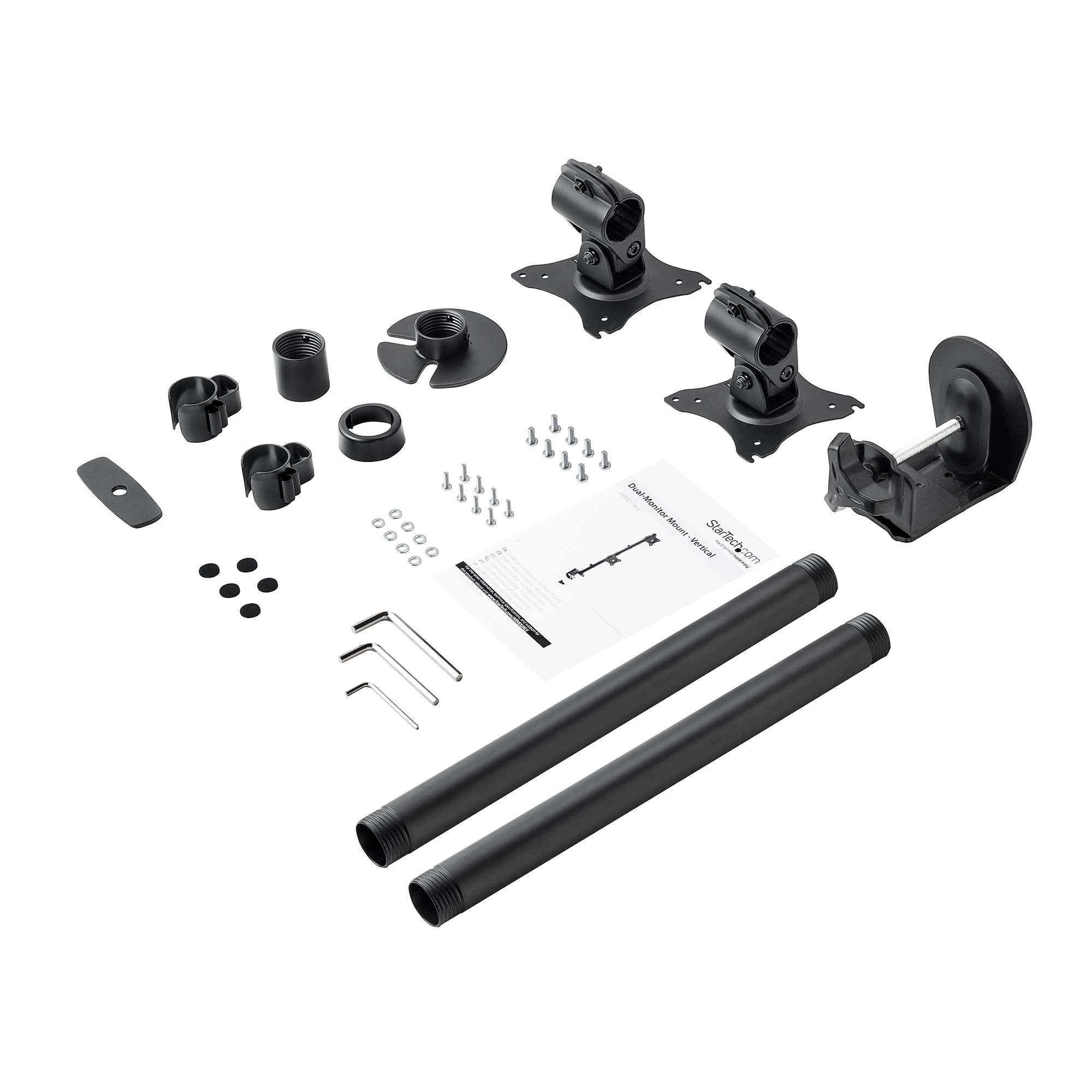 TechWarehouse StarTech Vertical Desk Mount Dual Monitor Arm, VESA 75x75 & 100x100 StarTech