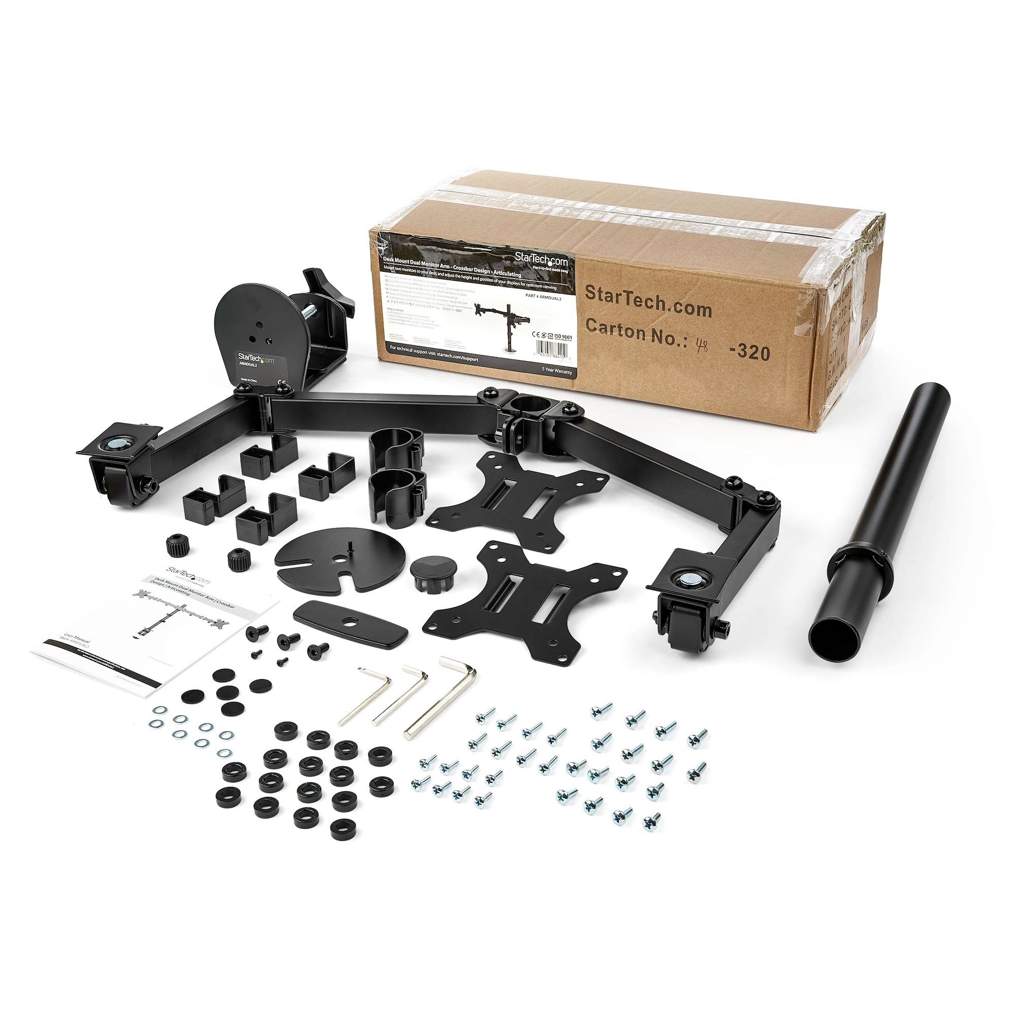 TechWarehouse StarTech Desk Mount Dual Monitor Arm, VESA 75x75 & 100x100 StarTech