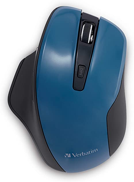 TechWarehouse Verbatim Ergonomic Wireless Mouse - Teal Verbatim