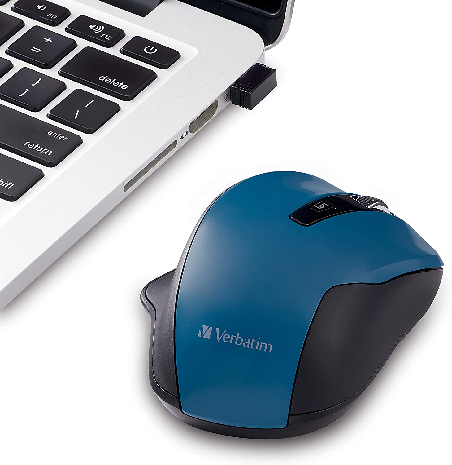 TechWarehouse Verbatim Ergonomic Wireless Mouse - Teal Verbatim